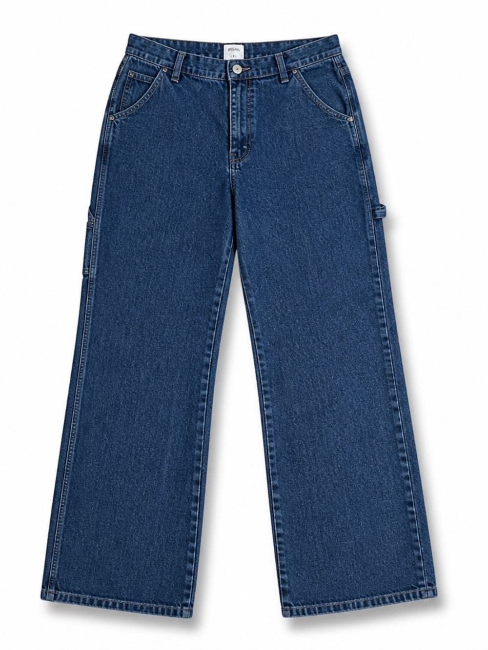 Vintage 90s Esprit Dark Blue Wide-Leg Flare carpenter Jeans 31